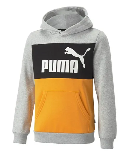 Puma ESS Colorblock Hoodie - Grey Heather