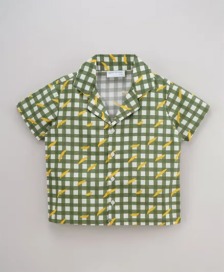 قميص بنقشة الكاروهات من أمونج ذا يونج - أخضر