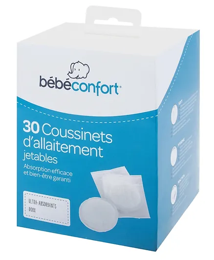 Bebeconfort Ultra Absorbent Disposable Nursing Pads - 30 Pieces