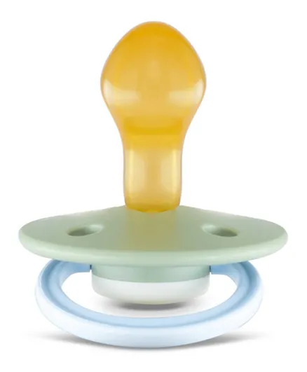 Rebael Fashion Natural Rubber Round Pacifier Size 2 - Cloudy Pearly Elephant