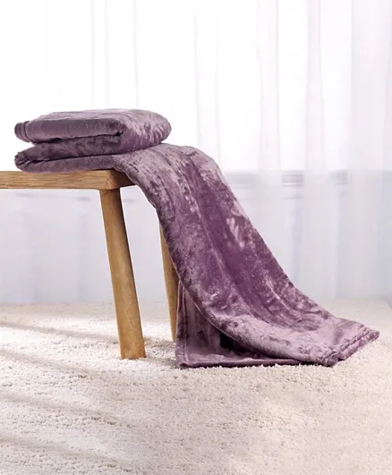 Babyhug Coral All Seasons Plush Blanket -  Purple