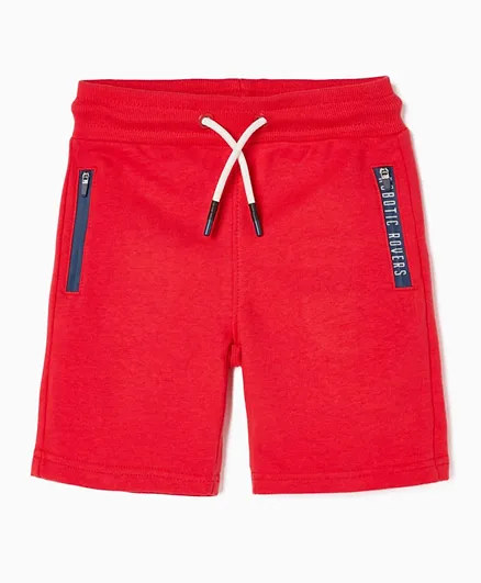 Zippy Elastic Waist Shorts - Red