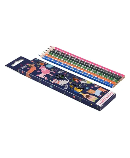 Floss & Rock Pets Pack of 6 Pencils - Multi Color