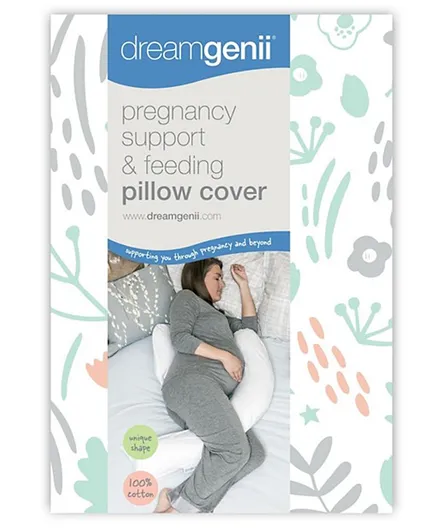 Mums & Bumps Dreamgenii Pillow Cover - Grey Coral