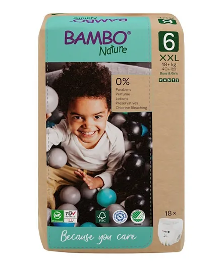 Bambo Nature Eco Friendly Pants Diapers Size 6 - 18 Pieces