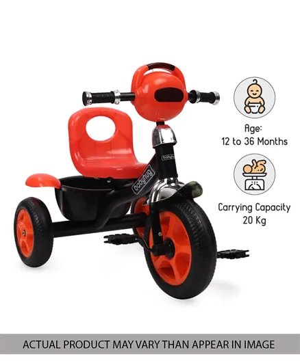 بيبي هاغ - دراجة ثلاثية العجلات مع ضوء وموسيقى - برتقالي