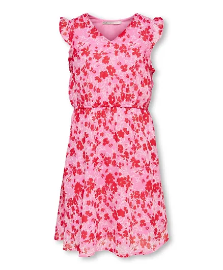 Only Kids Floral Dress - Primrose Pink