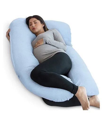 Pharmedoc U Shape Poly Pillow - Light Blue