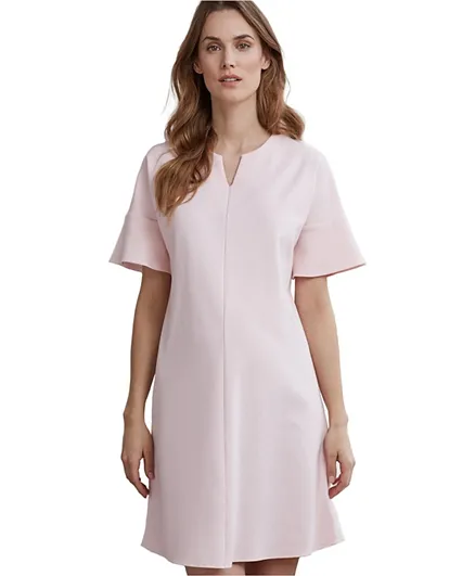 Mums & Bumps - Isabella Oliver Half Sleeves Maternity Dress - Pink