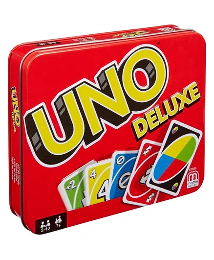 لعبة الورق ديلوكس أونو من ماتيل - أحمر