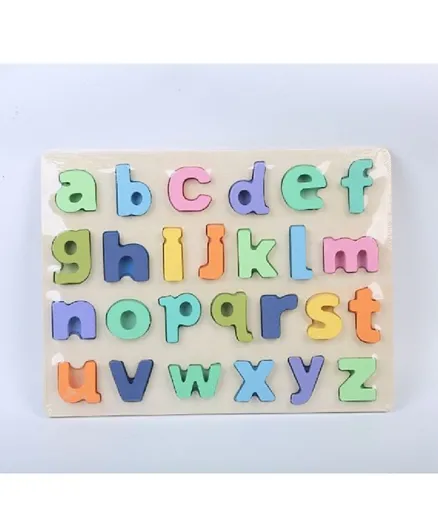 Factory Price Turquoise Wooden Small Alphabets - Multicolour