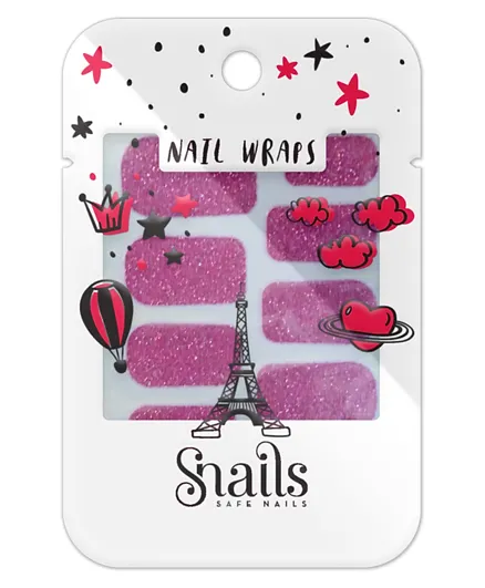 Snails Nail Wrap - Red Carpet