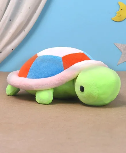 Babyhug Turtle Soft Toy Green & Pink - Length 25 cm