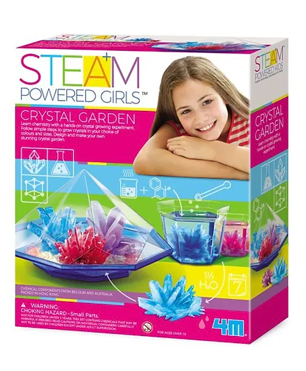 4M Steam Powered Girls Crystal Garden Toy - Multicolour