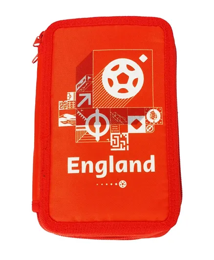 FIFA 2022 Country England Double Decker Pencil Case With Stationary Supplies - 31 Pieces