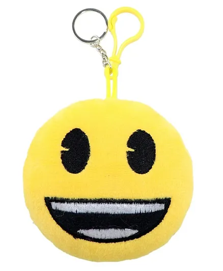 Disney Emoji Stuffed Plush Doll Key Chain Toys Key Ring with Embroidery - Yellow