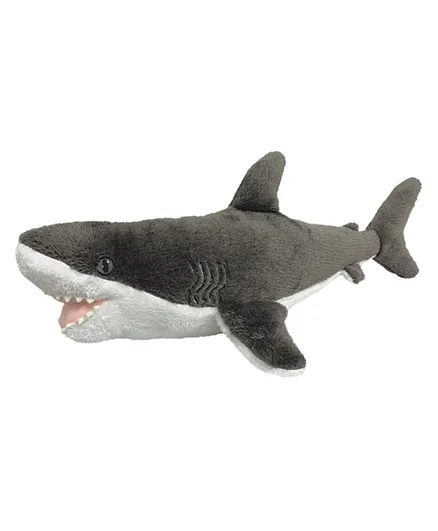 ديلوكس بيس إيكو باديز لعبة ناعمة بحجم متوسط شكل القرش الأبيض العظيم - 40 سم