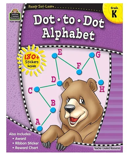 Teacher Created Resource Ready Set Learn Dot to Dot Alphabet  - 64 Pages