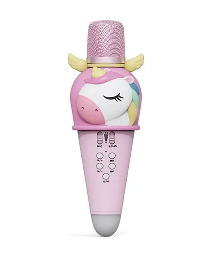 Factory Price Unicorn Wireless Karaoke Microphone  - Pink