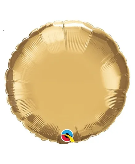 Qualatex Chrome Round Plain Foil Balloon Golden - 18 Inches