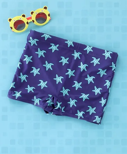 Babyhug Swimming Trunk Starfish Print - Navy Blue