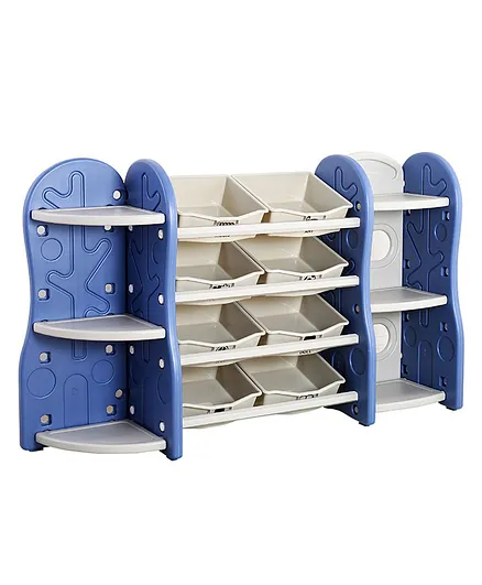 Little Angel Kids Toys Storage Multipurpose Rack - Blue and Beige