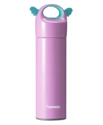 Fissman Stainless Steel Double Wall Vacuum Thermos Bottle Purple - 400ml