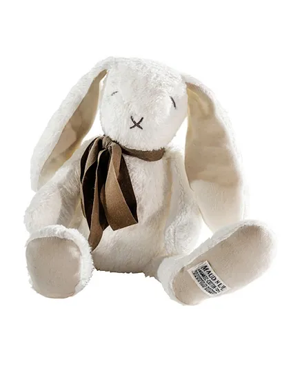 Maud N Lil Organic Floppy Ears The Bunny Organic Toy White and Brown- 9.05 Inches
