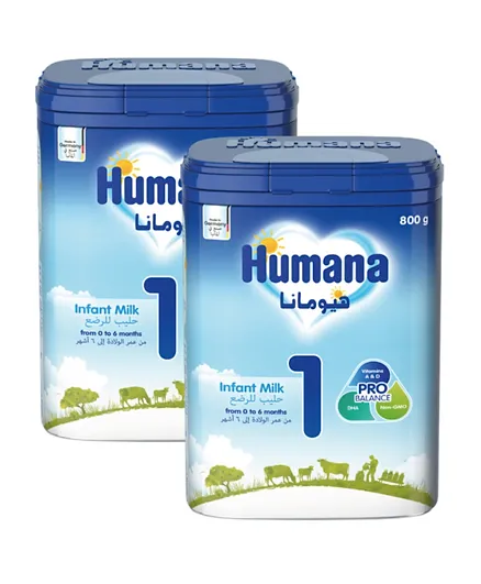 Humana Probalance 1 Infant Milk Pack of 2 - 800g Each