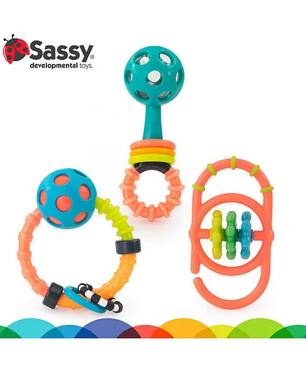 Sassy My First Rattles Newborn Gift Set - 3 Pieces