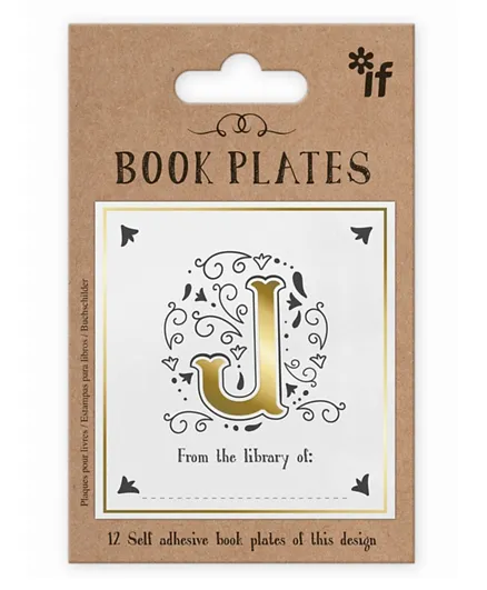 IF Letter Book Plates Letter J - 12 Pieces