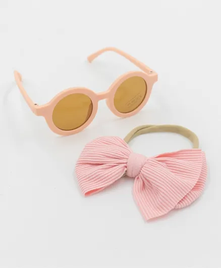 DDANIELA Glasses and Headband Set For Babies and Girls - Pink