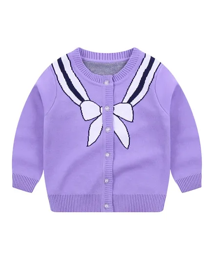 Kookie Kids Full Sleeve Sweater - Purple