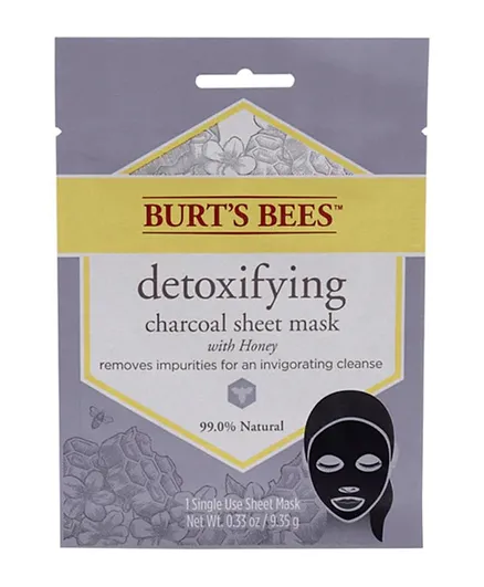 Burts Bees Detoxifying Charcoal Sheet Mask with Honey - 9.35g