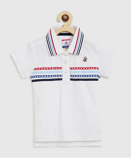 Beverly Hills Polo Club Fashion Polo T-Shirt - White
