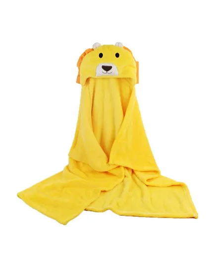 Star Babies Flannel Hooded Towel - Yellow