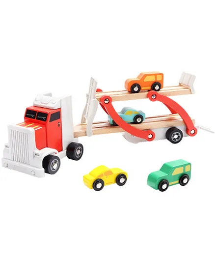 Top Bright Wooden Kids Toys Motor Truck With Cars