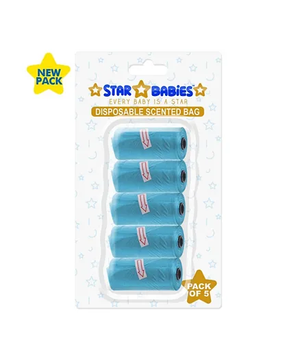 Star Babies Scented Bag Blister Blue - Pack of 5 (15 Each)