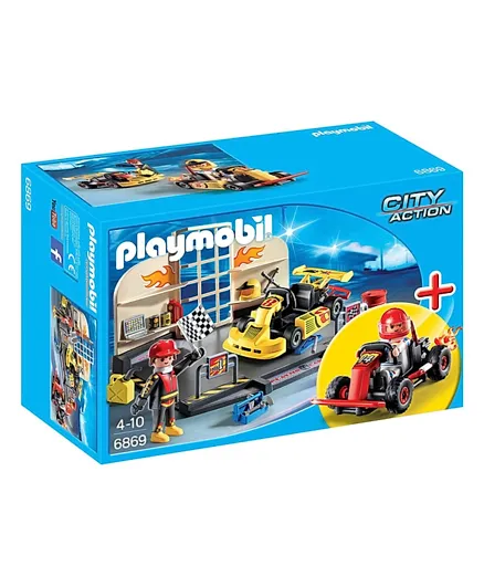 Playmobil - Go-Kart Garage Starter Set - Yellow