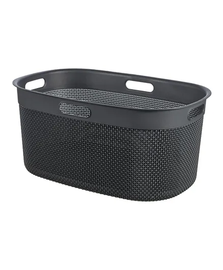Curver Filo Laundry Basket, Dark Grey - 45 liters