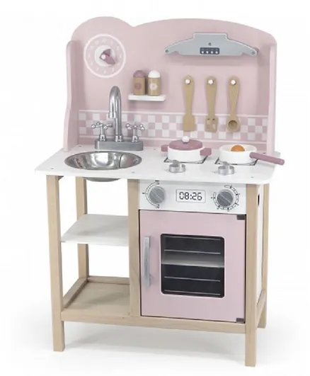 PolarB Wooden Kitchen Set with Accessories - Pink