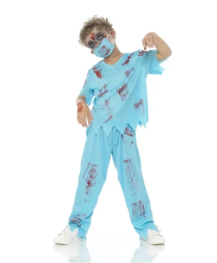 Party Magic Zombie Surgeon Costume - Blue