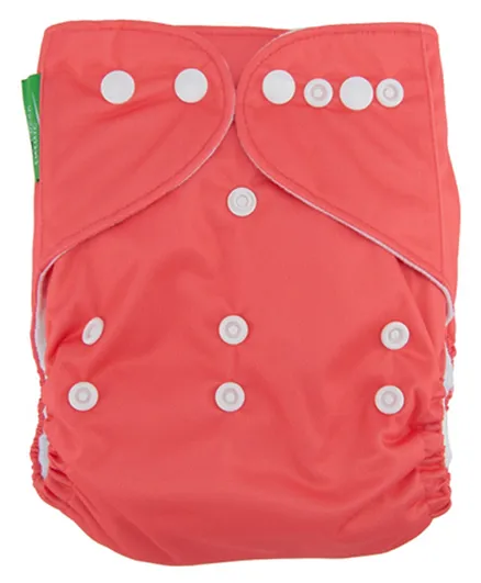 Green Future Reusable Diaper with Inserts - Red
