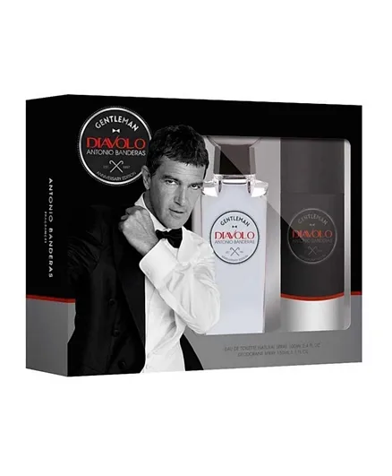 Antonio Banderas Diavolo Gentleman For Men EDT 100mL + 150mL Deodorant Set