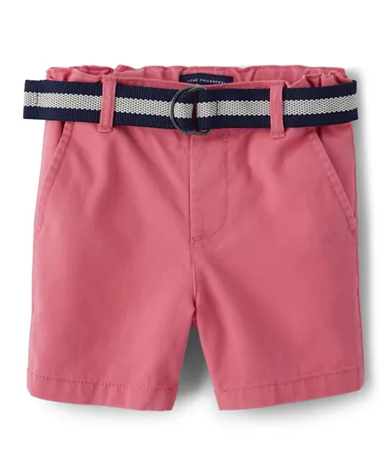 The Children's Place Chino Shorts With Belt - Pink