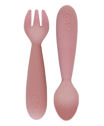 EZPZ Mini Utensils Spoon & Fork - Blush