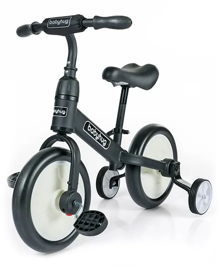 Babyhug Rover 2-1 Plug & Play Balance Bike & Bicycle White - 12 inches