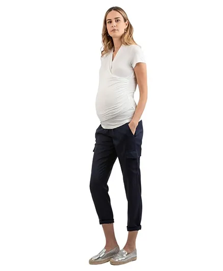 Mums & Bumps Attesa Wrap Maternity & Nursing Top - Off White