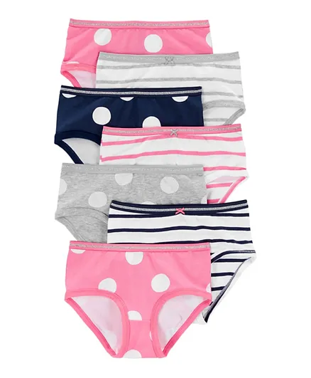 Carter's 7 Pack Stretch Striped Panties  - Multicolor