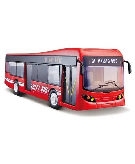 Maisto Radio Controlled Street Series  City Bus 2.4 Ghz Chargeable with any USB device  Working Lights - Red